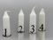 4er Kerzenringset 1-2-3-4 für Stabkerzen (schwarz-matt / 4er Set/Xmas/Advent)