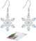 HEEYA Ohrringe Schneeflocken Weihnachtsohrringe Damen mit Glänzende Zirkon Hängende Schneeflocke Tropfen Ohrringe Silber S925 Weihnachten ohrstecker Geschenk für Frauen