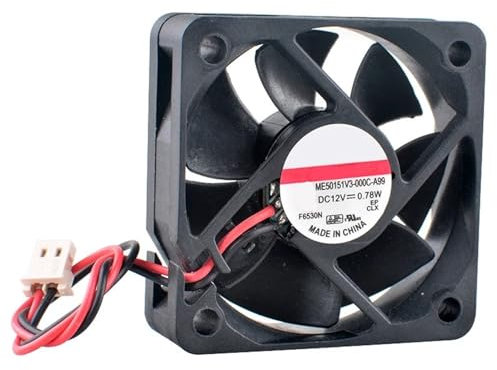Ventilador axial ME50151V3-000C-A99 de 5 cm y 50 mm, 50 x 50 x 15 mm, 12 V CC, 0,78 W, 2 pines, for fuente de alimentación