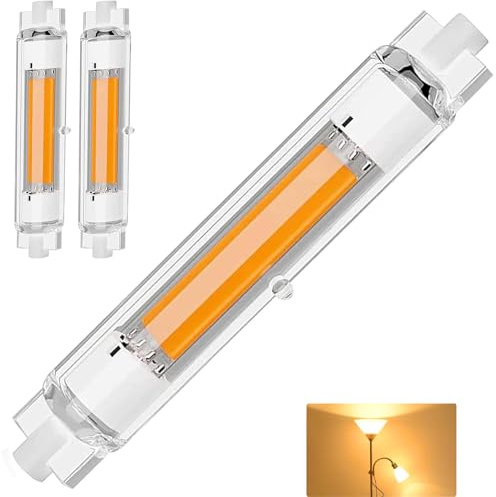 R7S LED 118mm Dimmbar 30W Warmweiß 3000K,Ersatz für 300W Halogenlampen,3000LM, Kein Flackern, 360° Strahlbeleuchtung, Energiesparend LED 118mm, AC/DC 220-240V, Für Zuhause/Außenbeleuchtung 2PCS