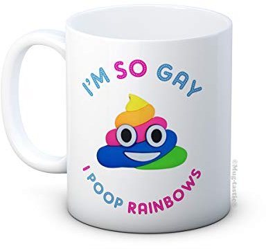 I'm So Gay I Poop Rainbows - Hochwertigen Kaffeetasse