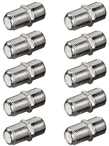 Premium X 10x F-Verbinder SAT Buchse/Buchse für F-Stecker Koaxial Antennenkabel