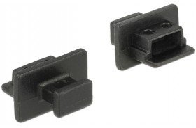 Delock 64011 Staubschutz für USB 2.0 Mini-B Buchse mit Griff 10 Stück Schwarz