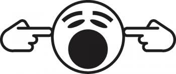 Aufkleber Applikation - Smilie Music Loud - AP0674 - vesch. Größen Farbe schwarz, Größe 15cm
