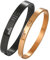 Cupimatch Pärchen Armreif Paar Armband, Edelstahl Puzzle LOVE Kreuz Partner Armbänder mit Zirkonia rosegold schwarz Valentinstag Geschenke