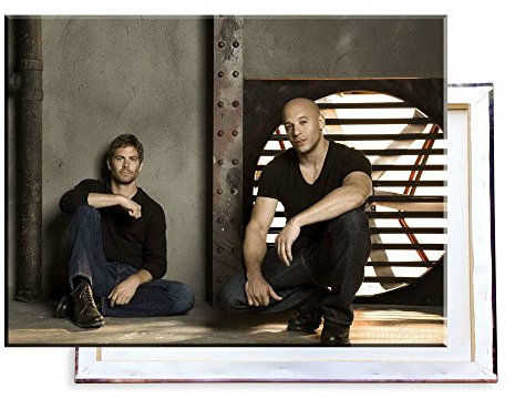 Unified Distribution Fast and Furious Stars Paul Walker und Vin Diesel - 80x60 cm - Bilder & Kunstdrucke fertig auf Leinwand aufgespannt und in erstklassiger Druckqualität