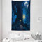 ABAKUHAUS Navy blau Wandteppich und Tagesdecke, Baum im Wald aus Weiches Mikrofaser Stoff Waschbar ohne Verblassen Digitaldruck, 140 x 230 cm, Marineblau