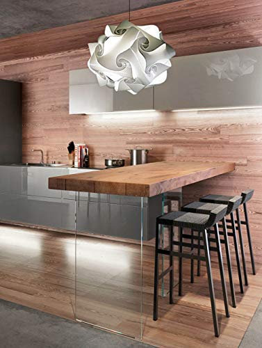 Lampadesign® Lampada a Sospensione Camera da Letto Cucina Soggiorno Bagno Led design moderna - UFO Bianco Lampadario Sospeso Pendente Plafoniera Soffitto living Sala pranzo Centro Tavola Lampadina E27