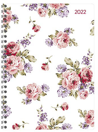 Ladytimer Ringbuch Roses 2022 - Taschen-Kalender A5 (15x21 cm)