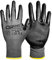 QEAR 12 Paar Multifunktionale, Leichte Nitrilkautschuk-beschichtete Handschuhe, Grau/Schwarz, Größe 10/XL