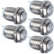 GUUZI Pulsante Momentaneo in Metallo Impermeabile da 12mm SPST NO Pulsante Momentaneo 2A 12V/24V/125V/250V Confezione da 5 (Testa Alta)