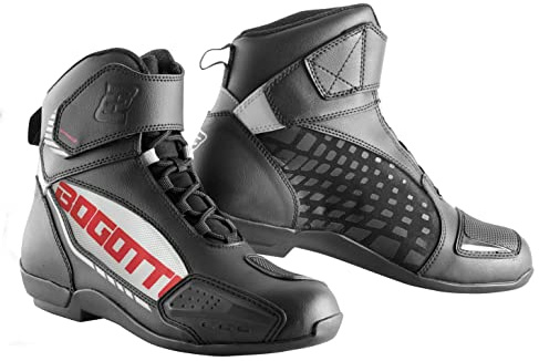 Bogotto GPX Motorradschuhe, schwarz/weiß/rot, 40