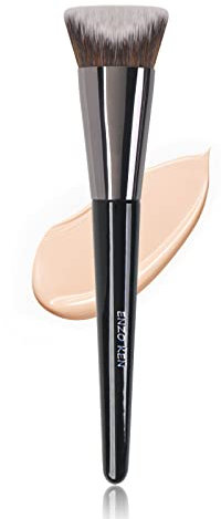 ENZO KEN Pinceau Dense Double Face pour Crème Contour, Pinceaux Biseauté de Fond de Teint Liquide pour Blush Liquide, Dissimuler, Surligneur, visage, Crème Humide, Mélange de Cosmétiques. 822B