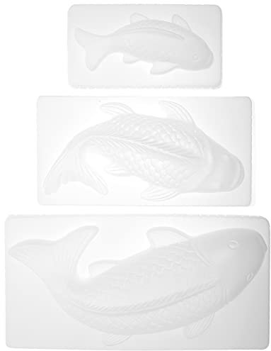 Angoily Moule Poisson Moules en Forme de Carpe de La Carpe 3D de de Gateau D' Gateau Paillon Antiadhésif Bricolage Jelly Poisson