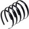 Androxeda 5 Pièces Bandeau Peigne De Dents Bandeaux Unis En Plastique Serre-Tête Cheveux Avec Dent Unisexe Pour Femmes Filles 10mm Noir