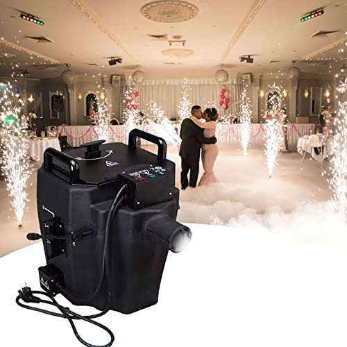SONLED Máquina de Humo de Hielo seco de 6000w, máquina de Niebla con Boquilla, Efecto de Escenario, máquina de Niebla de Tierra Baja para Eventos de Bodas