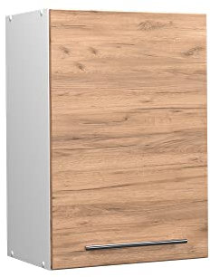 Vicco Hängeschrank Fame-Line, hängender Küchenschrank, Goldkraft Eiche/Weiß, 50 cm
