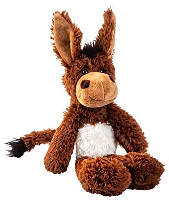 Geschenkestadl Esel 50 cm Braun Kuscheltier mit Langen Armen und Beinen Plüschtier