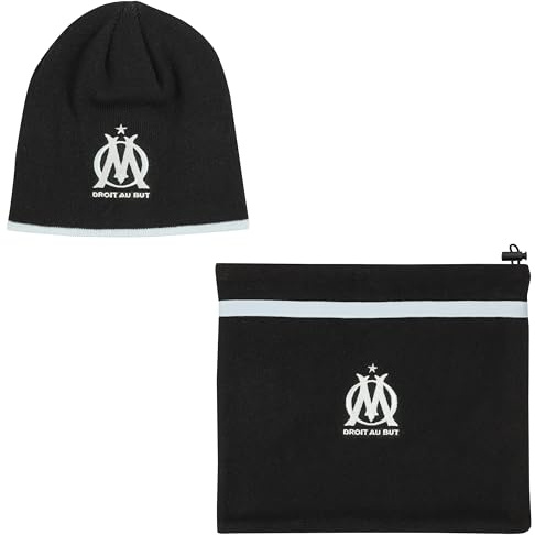 OLYMPIQUE DE MARSEILLE Coffret Bonnet + Cache Cou Om - Collection Officielle