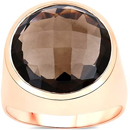 Vira Jewels Damen Ring 925/- Sterling Silber Glänzend Rauchquarz rot 18,05 ct. 147270001RV