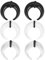 Longbeauty 3 Paare Ohrpiercings Kit 14G-5/8 Ohr Expander Set Acryl Halbmond Pincher Tapers C-Form Buffalo Dehner Schwarz Weiß, Stil B, 10G (2,5mm)