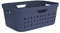 Rotho Jona Wäschekorb 39L Jona, Kunststoff (PP recycelt), blau, 39l (56.6 x 38.5 x 23.3 cm