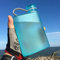 Plastikwasserflasche, Transparente Quadratische Flasche, Auslaufsichere Flache Kunststoffflasche, Sport-Wasserflasche, Tragbare Papier-Wasserflasche Für Büro, Fitnessstudio, Outdoor-Sport(Blau)