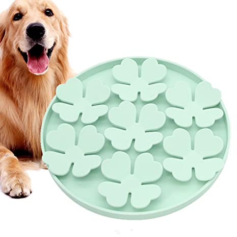 boiler Tapis d'aspiration en Silicone pour Chien, Bol à Alimentation Lente au Beurre d'arachi, Puzzle Feeder avec Ventouse, Fleurs surélevées pour Yaourt à l'eau, Aliments humides ou secs