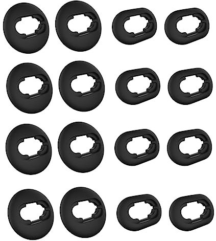 SNHTLS Replacement Earbuds Tips Compatible with Samsung Galaxy Buds Live Earbuds Tips, 8 Pairs Galaxy Buds Live Silicone Ear Tips Black.
