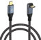 GELRHONR Cable USB C, 240 W, ángulo recto tipo C, cable de carga PD3,1 240 W 48V/5A, carga rápida, nailon trenzado, para dispositivos S21 S20 S10 S9 S8 A21s A51 A71 (90 grados USB C 0,5 m)