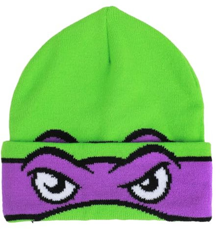 Bioworld TMNT Rolldown Donny Erwachsene Acryl Mesh Eye Green Beanie, Grün , Einheitsgröße