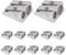 Doppelloch Bleistiftspitzer, 12 Stück Magnesium-Bleistiftspitzer Hand-Bleistiftspitzer, Metall-Bleistiftspitzer Magnesium, Kleine Anspitzer Für Schulen Büros Art