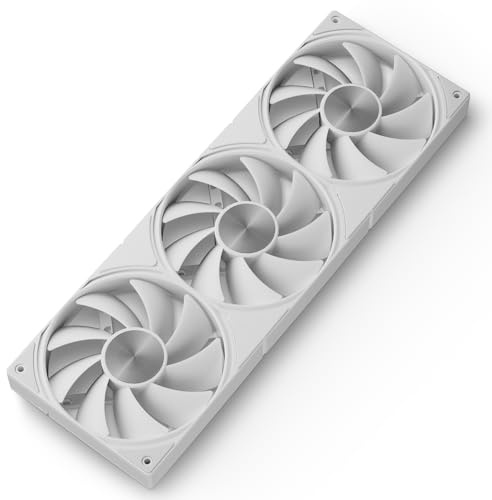 upHere Ventilador de carcasa de computadora todo en uno de 360 mm con interfaz PWM de 4 pines, refrigeración de alto rendimiento, bajo ruido para una refrigeración mejorada de PC, color blanco U3T3