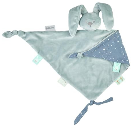 Nattou Couverture Lapin, Supersoft, 75 x 100 cm, Polyester, Lapidou, Turquoise