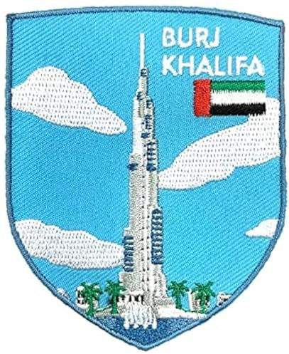 Generic Burj Khalifa Dubai (7,6 cm) besticktes Abzeichen zum Aufbügeln oder Aufnähen, Reise-Souvenir-Emblem, perfekt für Jacken, Hüte, Rucksäcke, Hemden, Mützen, DIY-Geschenkflicken, groß