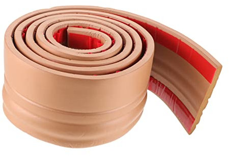 WHAMVOX Self Adhesive Baseboard Molding Trim Made of Waterproof Nbr Material Peel and Stick Wall Base Trim 2 Meter Roll Easy to Use for Floor Seam Decoration and Kitchen