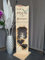 Personalisierter Holzaufsteller zur Hochzeit 2 Herzen geflammt, Holz Deko Schild Holzschild Eingangsschild mit Windlicht aus Glas, Der schönste Weg ist der Gemeinsame