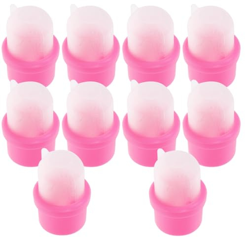 VICASKY 20Pcs Reusable Silicone Nail Polish Remover Caps Natural Gel Polish Soak Off Tool for Home Salon Use Comfortable and Soft Manicure Cleaner for All Nail Types