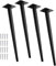 TINMAGI 4 Stück Schräge Kegel Tischbeine 72 cm, Tischbeine Metall Schwarz, Schräge Kegel Möbelbeine, No-Slip Silent Base, Tischfuss Kaltgewalzter Stahl mit Schrauben für Esstisch Couchtisch