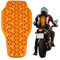 Protector de espalda para moto, desmontable, protector de espalda de motocicleta, 42 x 23 cm, acolchado trasero extraíble para chaqueta de moto, flexible y transpirable, protector de espalda unisex