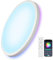 Comely LED Deckenlampe 28cm Rund 24W Dimmbar mit Fernbedienung RGB Hintergrundbeleuchtung IP44 Badezimmerlampe Deckenleuchte für Küche Flur Wohnzimmer Schlafzimmer