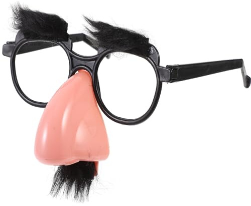 SEWACC Große Nasenlustige Brille, Halloween Kostümparty Dekoration, Cosplay Requisiten, Mehrfarbig, Kunststoff, 12 x 12 x 5 cm (1 Stück)
