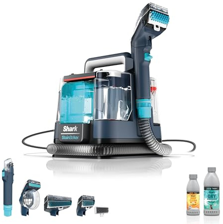 Shark StainStriker Portable Carpet and Upholstery Cleaner - Spot, Stain, & Odor Eliminator - Carpet, Area Rug, Couch, Upholstery and More, Navy, PX204