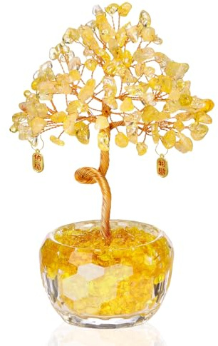 VLYX Albero della Vita in Quarzo Rosa Fatto a Mano per Scrivania, Casa, Decorazione Ufficio | Regalo per Donne, Mamma