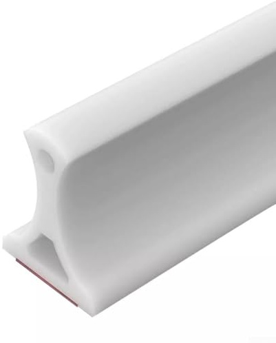Shower Water Stopper Rubber Strip for Wet and Dry Separation, Flexible Anti Splash Solution for Bathrooms and Kitchens