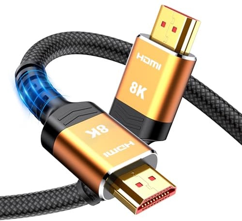 Snowkids 8K 4K HDMI 2.1 Cable 5M, 48Gbps Ultra High Speed HDMI Cable, Gold
