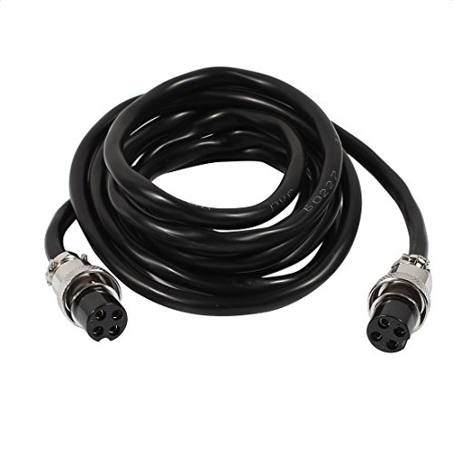 Sourcingmap GX16 4 Pins Double Female Head Aviation Socket Connector Electrical Cable 2m