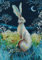 RTO M611 Hase bei Nacht Kreuzstichset, Baumwolle, Mehrfarbig, 25,5x36 cm