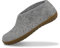 GLERUPS Indoor Outdoor Hausschuhe Herren & Damen mit Gummisohle (Grau) | Unisex Wolle Hausschuhe
