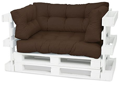 Spatium Palettenkissen Palettenauflage Palettenpolster Euro Palettenmöbel (Langes Rückenkissen 120x40x10/20 , Braun)